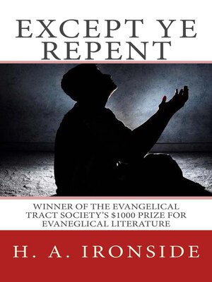 cover image of Except Ye Repent